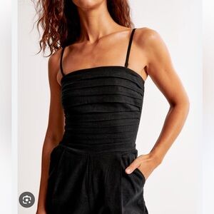 Abercrombie Emerson Pleated Strapless Romper